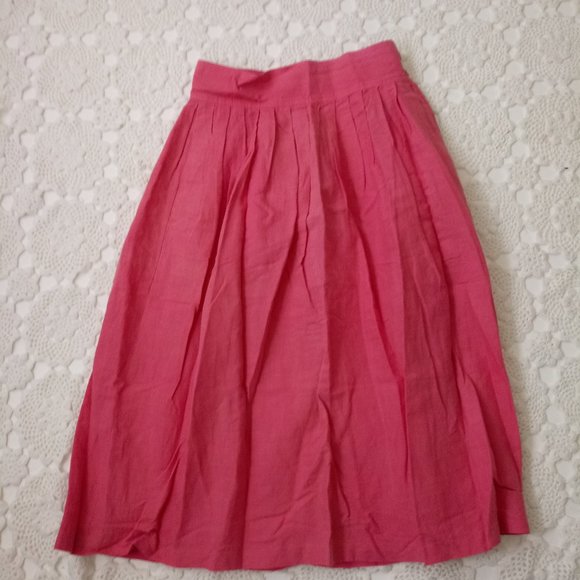 Diane Von Furstenberg Dresses & Skirts - Vtg Diane Von Furstenberg A Line Pleated Skirt Pink High Waist XS Small Women